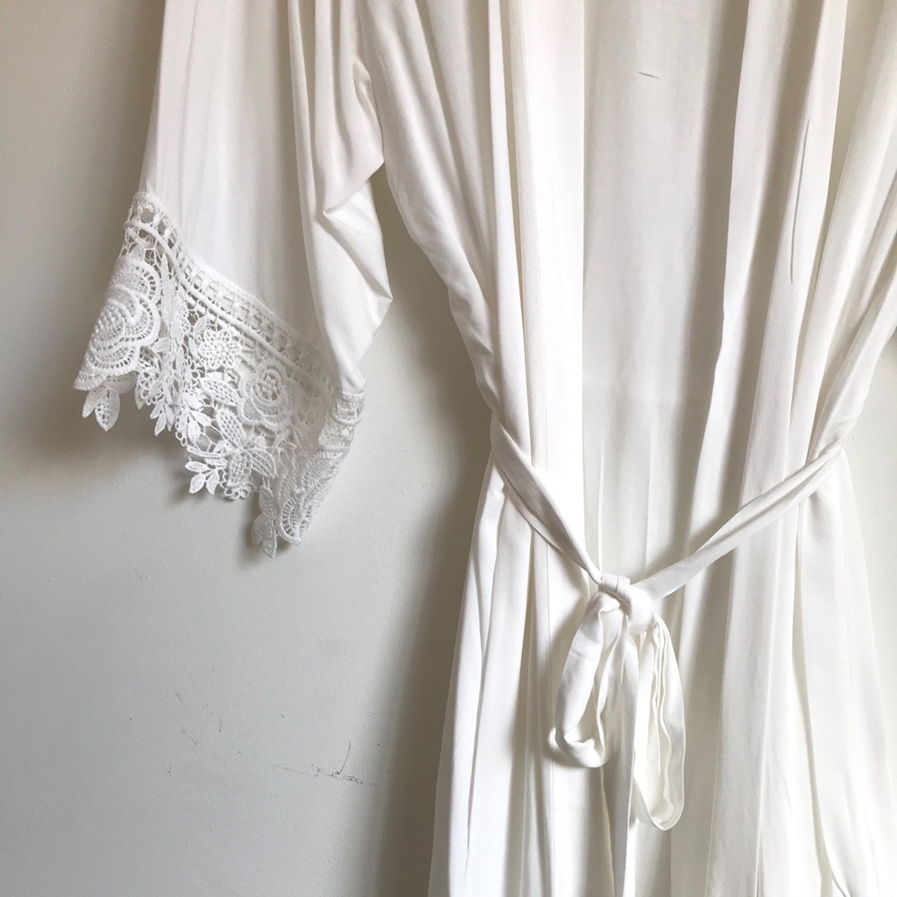 Lace White Robe - Wedding Day, Bride, Honeymoon